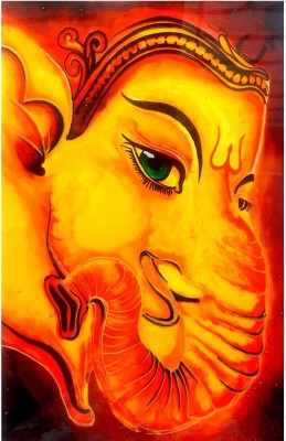 surmul 45.72 cm Design 'Modern Elegant Ganesha God' Wall Sticker (PVC Vinyl, 30.48 cm x 45.72 cm, Multicolour) Removable Sticker(Pack of 1)