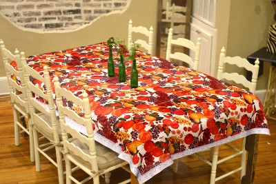 GYT Printed 6 Seater Table Cover(Multicolor, PVC)