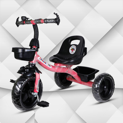 Stepupp Grow Stp G Kids ,baby ,tricycle-001 Stp G Pink Kids Tricycle,baby Tricycle,tricycle-001 Tricycle (Pink, Black) For Rs. 739 @ 82 %