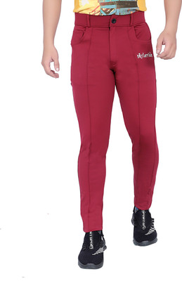 StyleRide Solid Men Maroon Track Pants