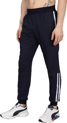 Trillion Striped Men Dark Blue Track Pants