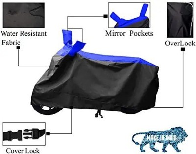 MOTORAINCE Waterproof Two Wheeler Cover for Bajaj(Avenger 180 Street, Blue, Black)