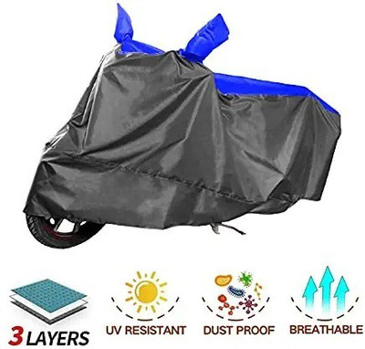 MOTORAINCE Waterproof Two Wheeler Cover for TVS(Phoenix 125, Blue, Grey)