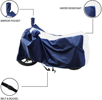 Pop Shade Two Wheeler Cover for Bajaj(Pulsar 150, White)