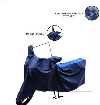 Pop Shade Two Wheeler Cover for Bajaj(Pulsar 125 Neon, Blue)