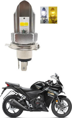 PRTEK Motorcycle LED Headlights High Low Beam Bulb,Super Bright Lens Motorbike Headlamp 4800LM White Yellow Bulbs DC12V/24V Universal Lamp, Pack of 1 A37 Headlight Car, Motorbike LED for Honda (12 V, 55 W)(CBR 250R, Pack of 1)
