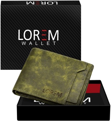 LOREM Men Casual, Evening/Party, Formal Green Artificial Leather Wallet(7 Card Slots)