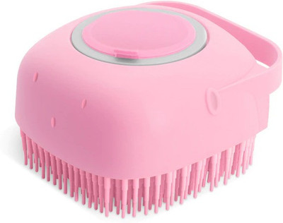 GLowcent Silicone Soft Bath Shower Brush Body Scrubber with Soap Dispenser G8