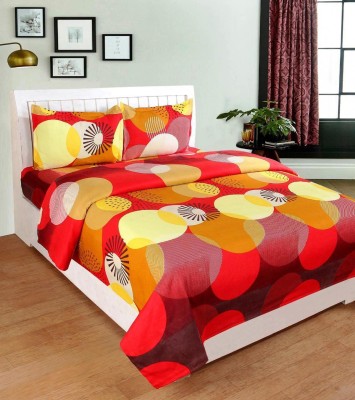 EMBRIDA 180 TC Polyester Queen Printed Flat Bedsheet(Pack of 1, Multicolor)