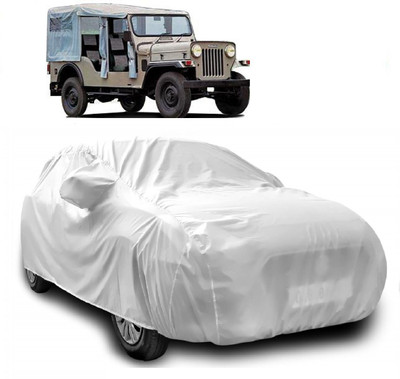 Autoprime Car Cover For Mahindra Jeep (With Mirror Pockets)(Silver)