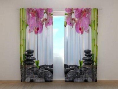 Ever Shine 154 cm (5 ft) Polyester Room Darkening Window Curtain (Pack Of 2)(Floral, White, Pink)