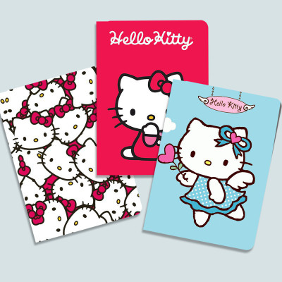 Art Bundle Hello Kitty School supply Notebook Diary ( 72 Pages Unruled, A5, 90 GSM Natural Shade Paper )-Pack of 6 A5 Notebook No 72 Pages(Multicolor, Pack of 6)
