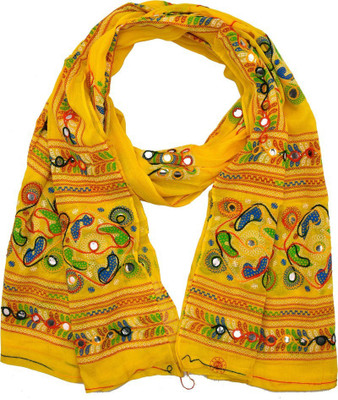 SATGURU COLLECTION Pure Cotton Embroidered Women Dupatta