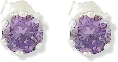 Rinayra Jewels Rinayra Purple Zircon Studs-ER096 Cubic Zirconia Sterling Silver Stud Earring