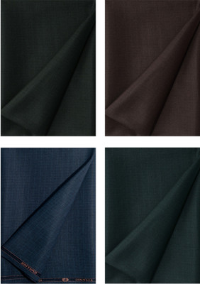 KUNDAN SULZ GWALIOR Cotton Blend Checkered Trouser Fabric