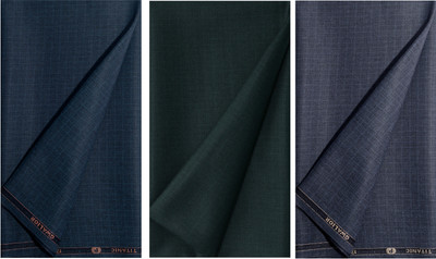 KUNDAN SULZ GWALIOR Cotton Blend Checkered Trouser Fabric
