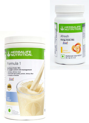 HERBALIFE Weight Loss Combo With Formula 1 Shake mix Kulfi Flavor With Afresh Energy Drink Lemon Flavor Combo(550 Gm)