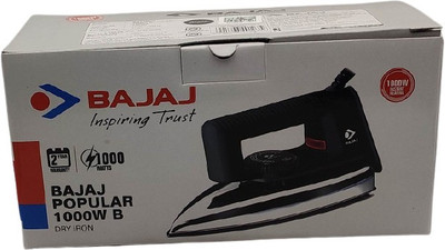 BAJAJ Popular BLACK 1000 W light Weight Dry Iron (Black) 1000 W Dry Iron