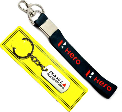 Meeko.com Premium Quality Fabric Hero Logo Hook Key Chain for Bike Lover Key Chain