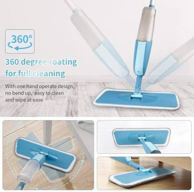 dreamexpo Aluminium Spray Mop Set with Microfiber Washable Pad, Best 360 Degree Easy Floor Wet & Dry Mop(Multicolor)