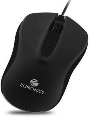 ZEBRONICS ZEB USB WIRED WING MOUSE 3 BUTTON SOFT CLICKS Wired Ambidextrous Laser  Gaming Mouse(USB 2.0, Black)