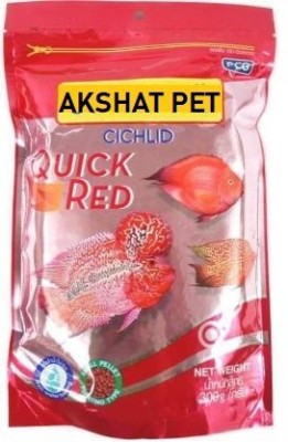 AKSHAT ENTERPRISES Optimum Cichlid Quick Red Small Pellet Fish Food 300 Gm 0.3 kg Dry Adult, New Born, Senior, Young Fish Food