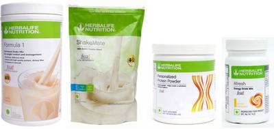 Herbalife Formula 1 Vanilla and Shake mate And Protein 200 And Afresh Lemon. Plant-Based Protein