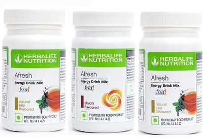 HERBALIFE afresh energy drink mix combo Plant-Based Protein(150 g, tulsi, tulsi, Elaichi)