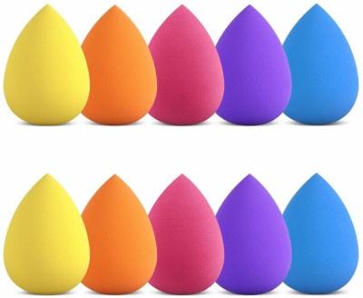 AVTY Makeup Sponge Set, 10 Pcs Beauty Foundation Sponges Blending Latex-free Washable Cosmetic Blender Applicator Puff, Flawless for Powder Liquid Cream