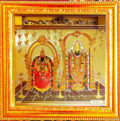 SUNINOW TIRUPATI BALAJI AND LAXMI JI PHOTO FRAME | LAKSHMI MATA Religious Frame