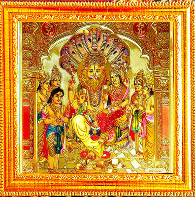 SUNINOW NARASIMHA PHOTO FRAME | AVATAR OF THE HINDU GOD VISHNU Religious Frame