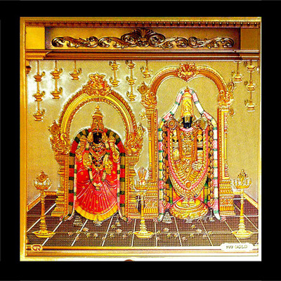 SUNINOW TIRUPATI BALAJI WITH LAXMI JI PHOTO FRAME | LAKSHMI MATA Religious Frame