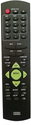 LipiWorld VSR200A VSR200C CRT TV Universal Remote Control Compatible for  TV VIDEOCON Remote Controller(Black)