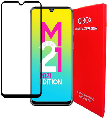 Q Box Edge To Edge Tempered Glass for samsung galaxy M21 2021 Edition, Samsung galaxy M21, Samsung galaxy A22, Samsung Galaxy A40(Pack of 1)