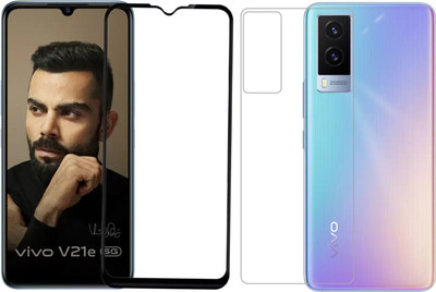 Vatsin Front and Back Tempered Glass for ViVO V21e(Pack of 2)