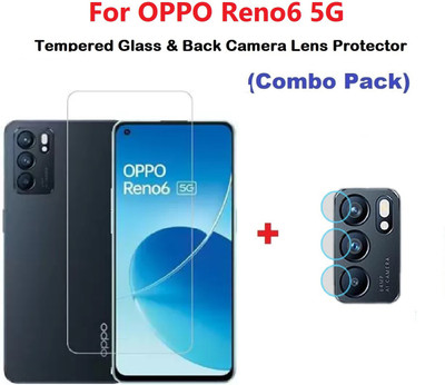 ISAAK Tempered Glass Guard for OPPO Reno6 5G Tempered Glass & Camera Lens Protector (Combo Pack)(Pack of 1)