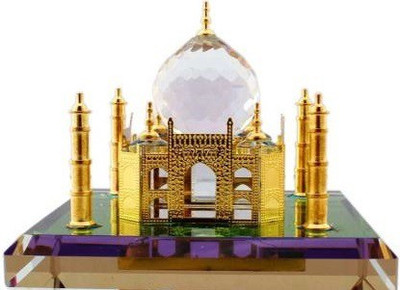 GRACE ENTERPRISES Show Piece Of Crystal Taj Mahal Home Decorative Miniature Decorative Showpiece  -  6 cm(Crystal, Gold)