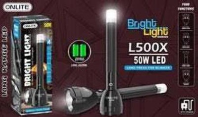 BRIGHT LIGHT ONLITE New 2in1 800M Range Long Beam 2 Mode Waterproof Rechargeable Battery Torch(Multicolor, 27 cm, Rechargeable)