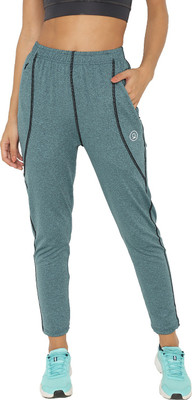 CHKOKKO Solid Women Green Track Pants