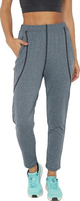 CHKOKKO Solid Women Blue Track Pants