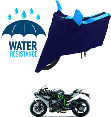 RONISH Waterproof Two Wheeler Cover for Kawasaki(Ninja H2R, Blue)