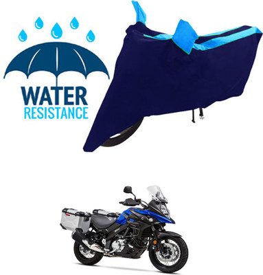 RONISH Waterproof Two Wheeler Cover for Suzuki(V-Strom 650 XT, Blue)