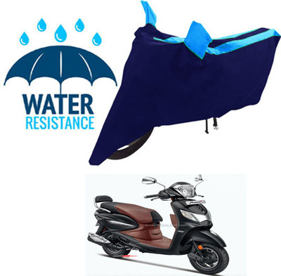 RONISH Waterproof Two Wheeler Cover for Hero(MotoCorp Pleasure Plus, Blue)