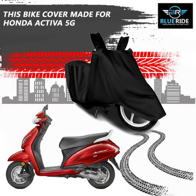 BLOERIDE Two Wheeler Cover for Honda(Activa 5G, Black)