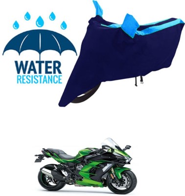 RONISH Waterproof Two Wheeler Cover for Kawasaki(Ninja H2R, Blue)