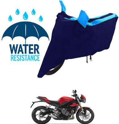 RONISH Waterproof Two Wheeler Cover for Triumph(Street Triple, Blue)