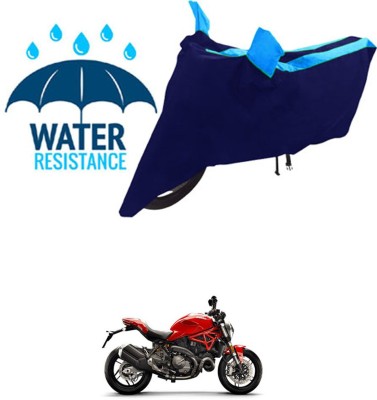 RONISH Waterproof Two Wheeler Cover for Ducati(Monster 821, Blue)