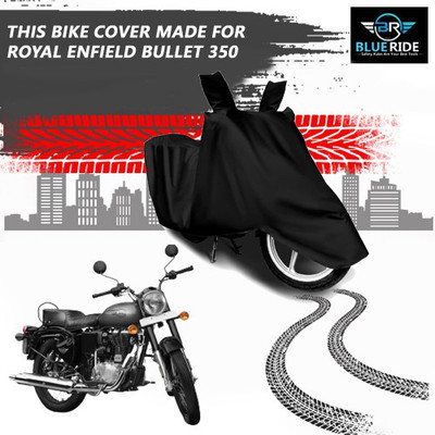 BLOERIDE Two Wheeler Cover for Royal Enfield(Bullet 350, Black)