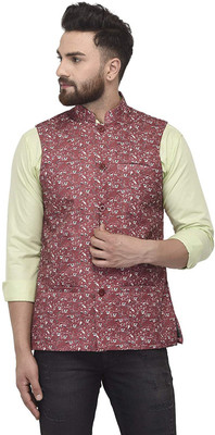 abeer fashion Floral Print Men Waistcoat