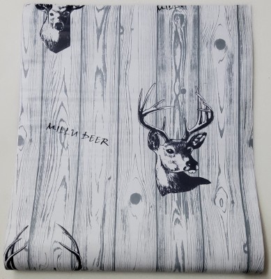 GRAH PRAVESH Animals Grey, White Wallpaper(500 cm x 45 cm)